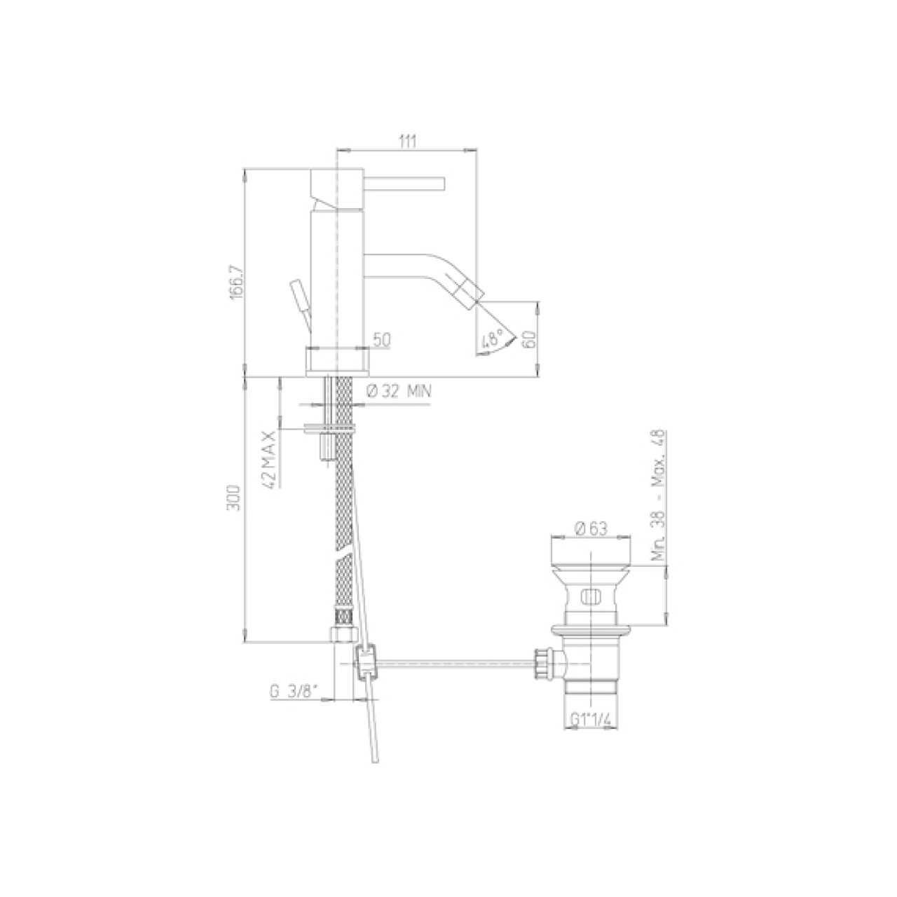 Paini basin mixer AXYA 211