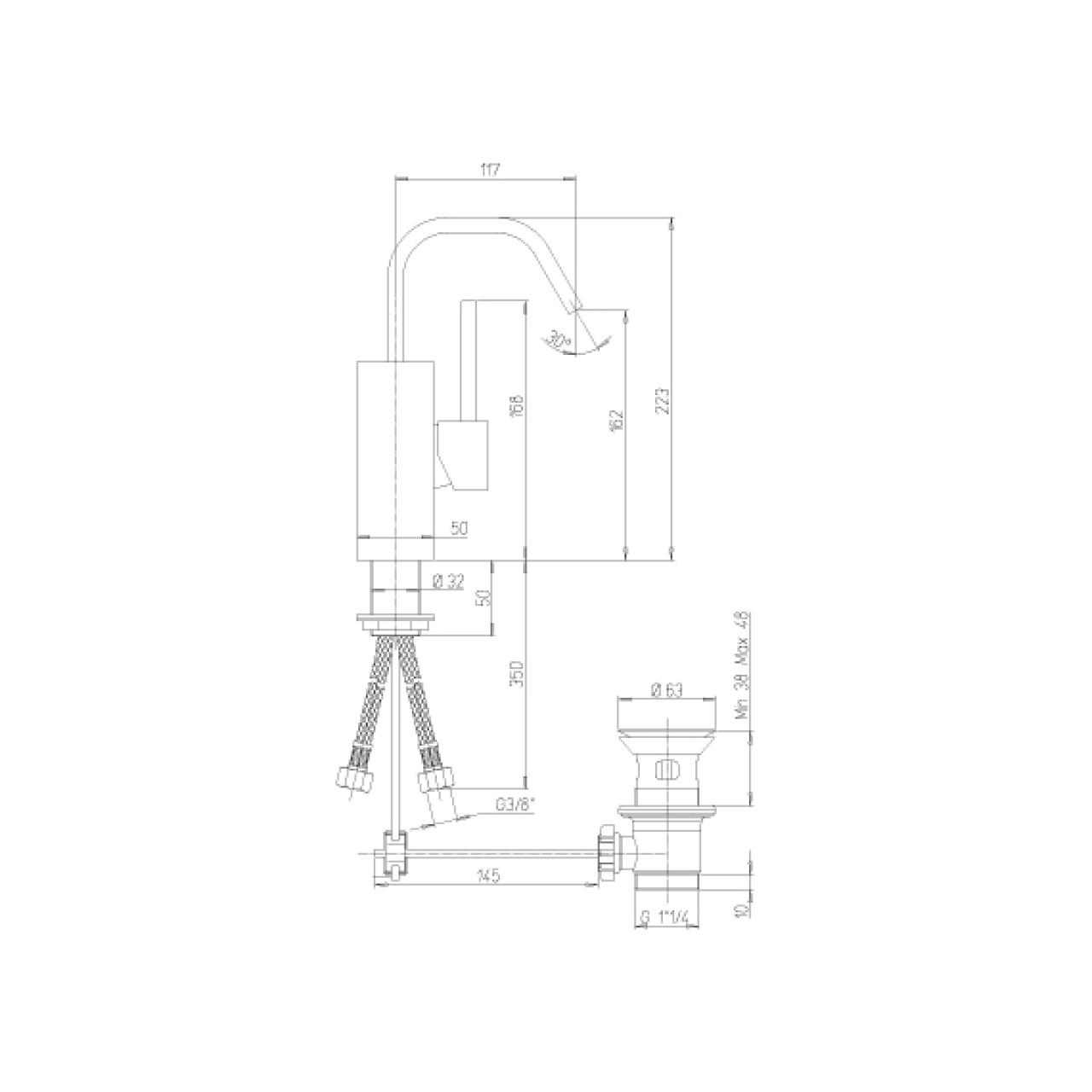Paini bidet mixer DAX 251