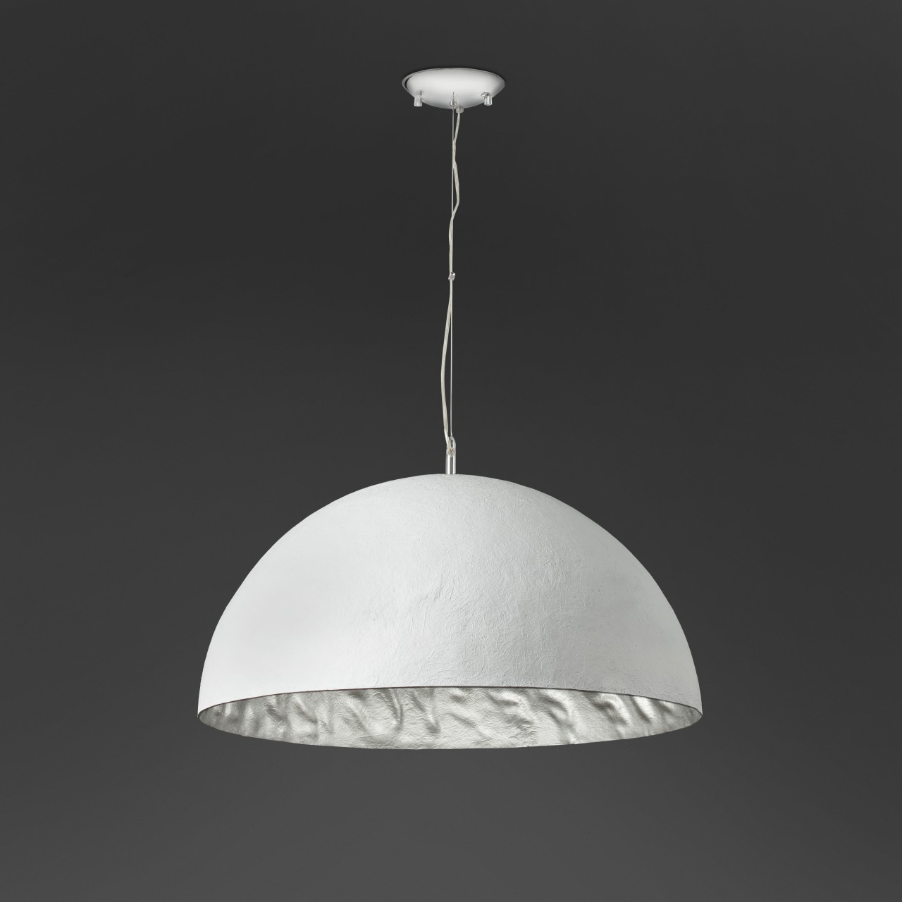 MAGMA-Q White and gold pendant lamp 3L