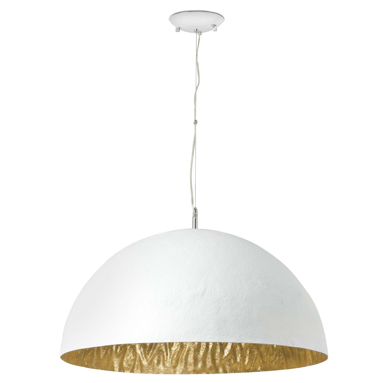 MAGMA-Q White and gold pendant lamp 3L