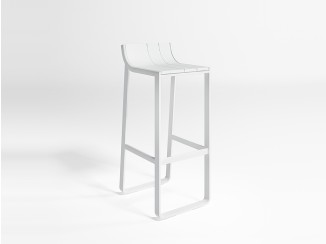 Flat - High Stool with Backrest