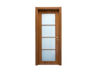 Two asymmetrical doors (second door is solid smooth)  