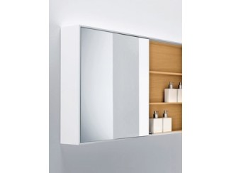 Wood mirror with case