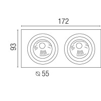 PLANO-2 Wenge / Grey recessed grey