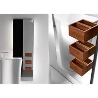 Vertical mirror with lighting
