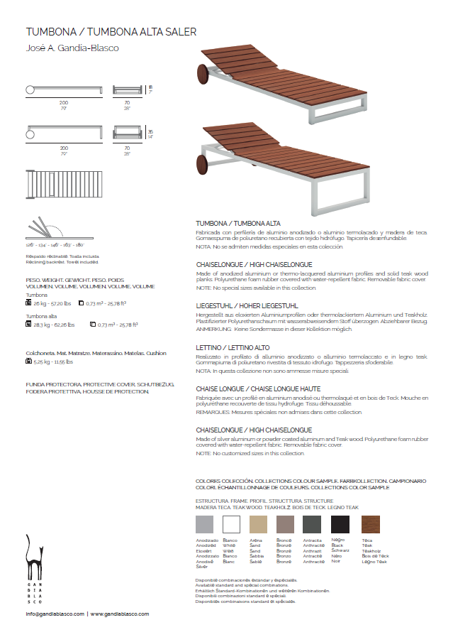 Saler-teak-chaiselongue