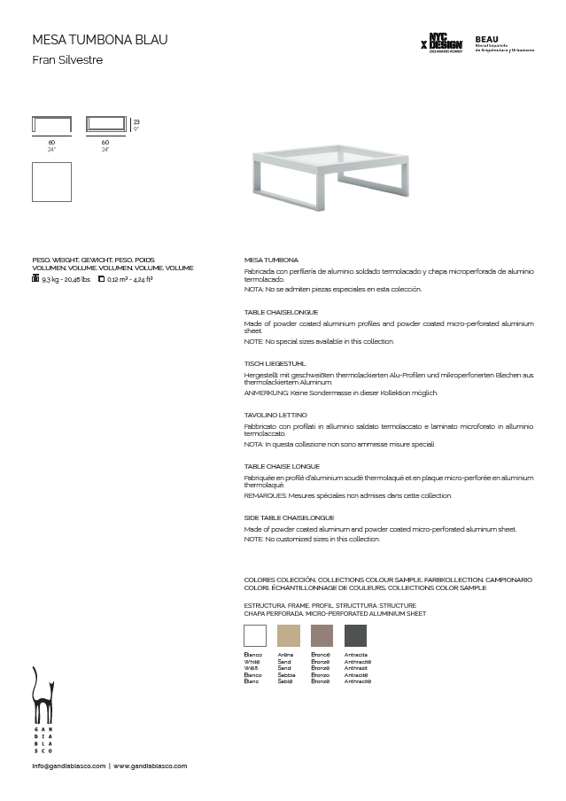 Blau-table-chaiselongue