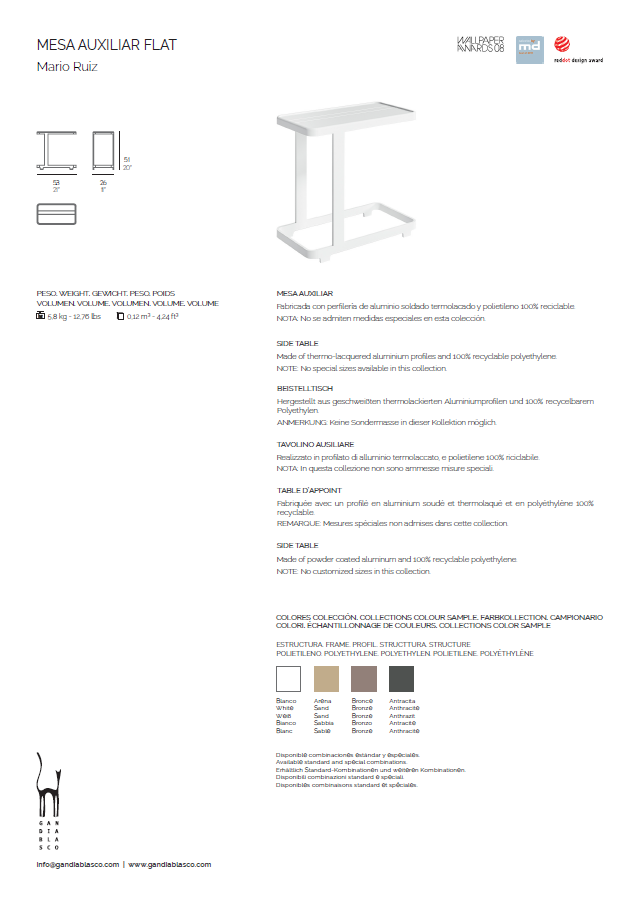 Flat-side-table